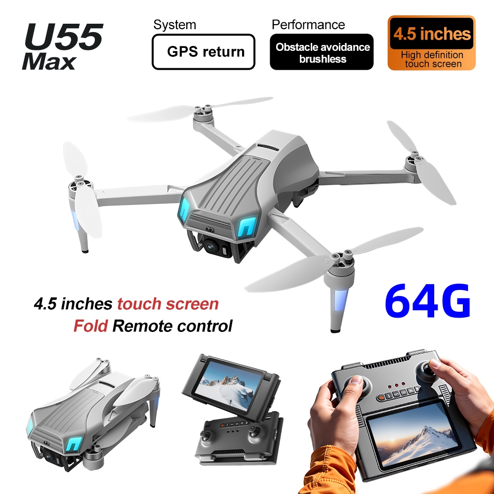 Drone Gimbal 2 Axis - NCZOBOE U55 Dron GPS z optycznym